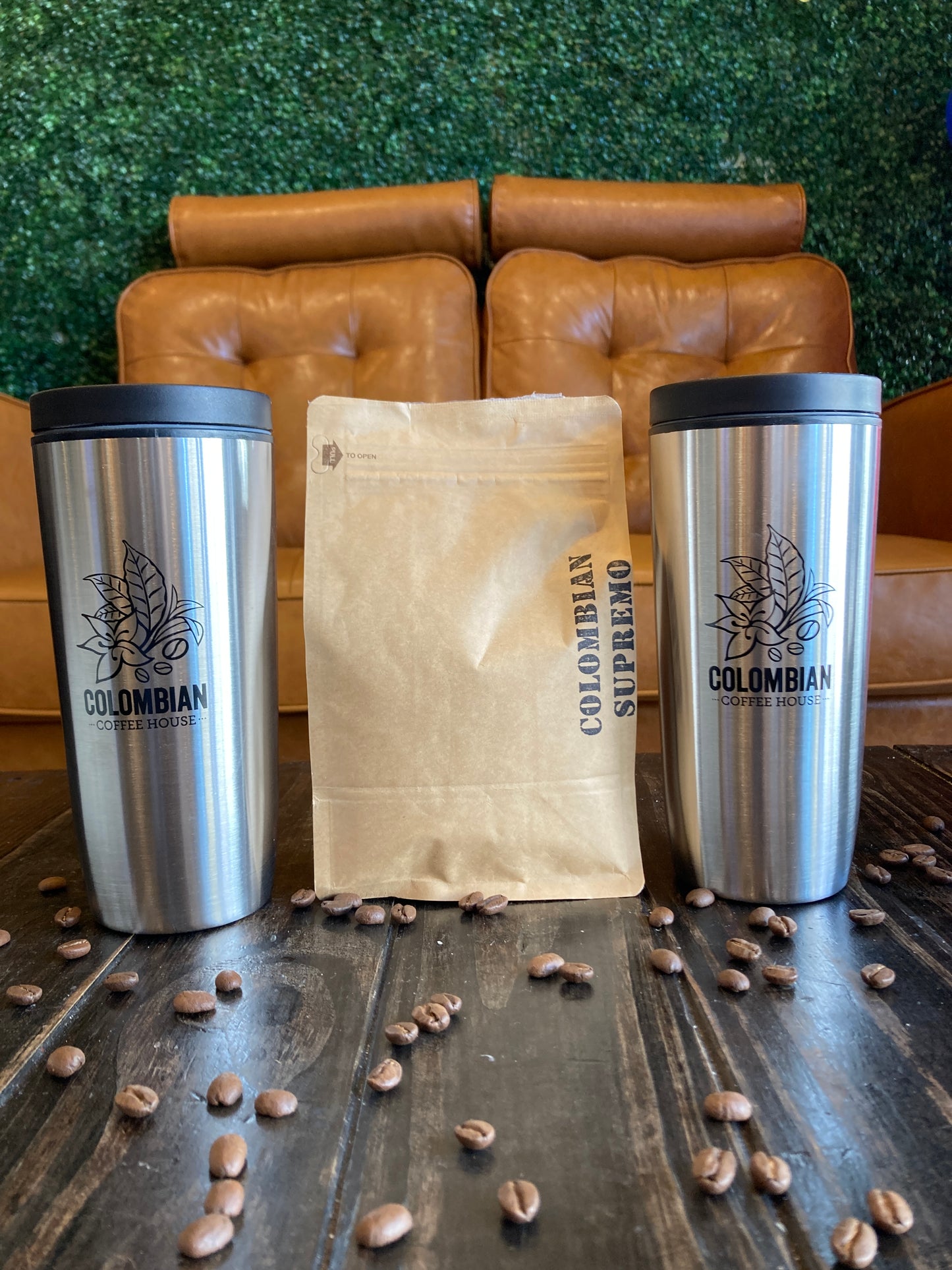 Stainless Steel Travel Mugs - Gift Set